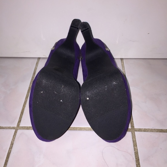 Call It Spring Purple Suede Pumps - Picture 3 of 4