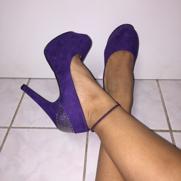 Call It Spring Purple Suede Pumps - Picture 4 of 4