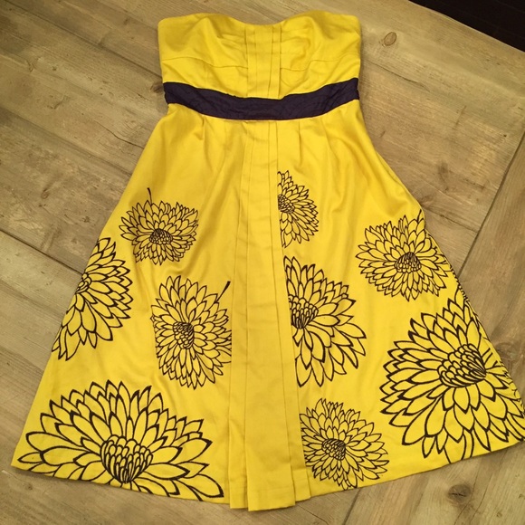 Marigold and Purple Anthropologie dress
