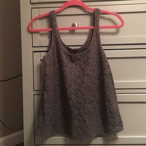 Cute Tank with Lace Overlay
