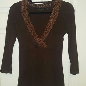 Gorgeous Brown sweater with lace detail