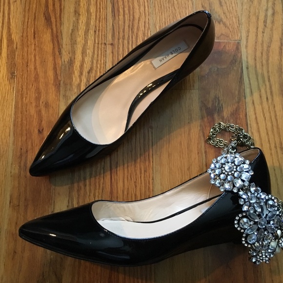 Cole Haan Shoes - Cole Haan black glossy wedge