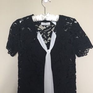 Sandro black lace dress