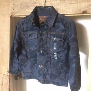 blue camo denim jacket