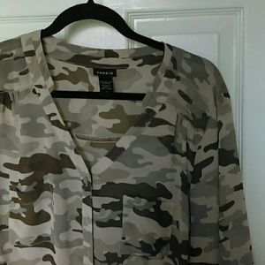 Camo Tunic blouse