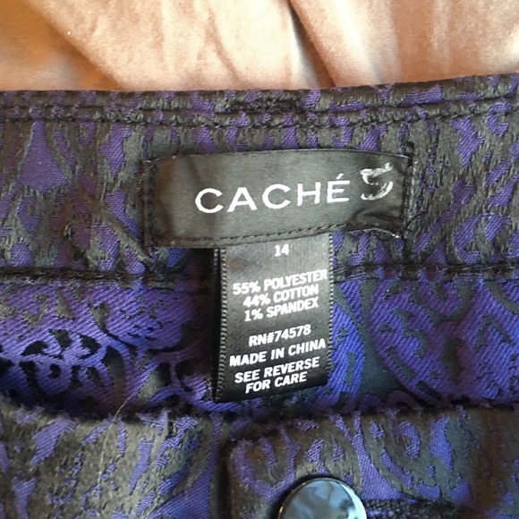 Cache Blue and Black Textured Printed Pant. - Picture 3 of 3