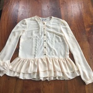 Asos shear cream swing top