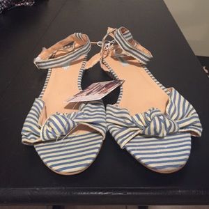 Urban outfitters striped knotted sandals