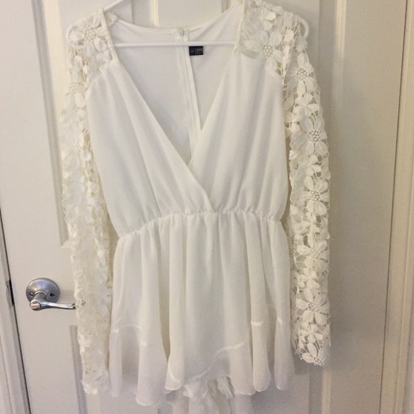 White lace romper