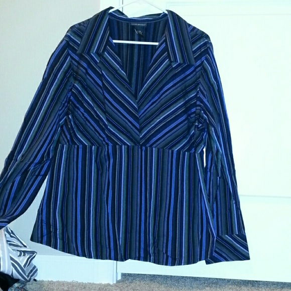 Lane Bryant women's 18/20 long sleeve striped blou