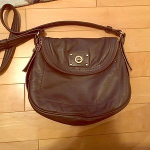 Marc by Marc Jacobs grey leather cross body purse