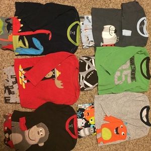6 sets of carter's fleece pajamas - 3T