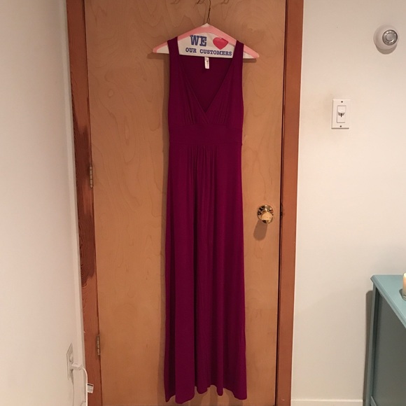 Magenta maxi dress