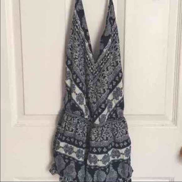 Floral halter romper