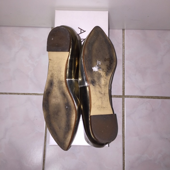 Ann Taylor Two Tone Gold Leather Flats - Picture 4 of 4