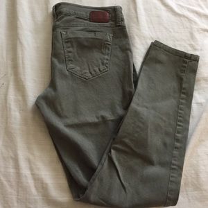 Olive green skinny pants