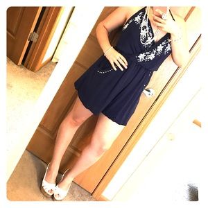 Navy blue romper