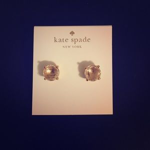 NWOT Kate Spade Clear Small Stud Earrings