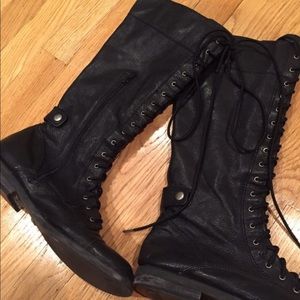 Lucky Brand knee high combat boots
