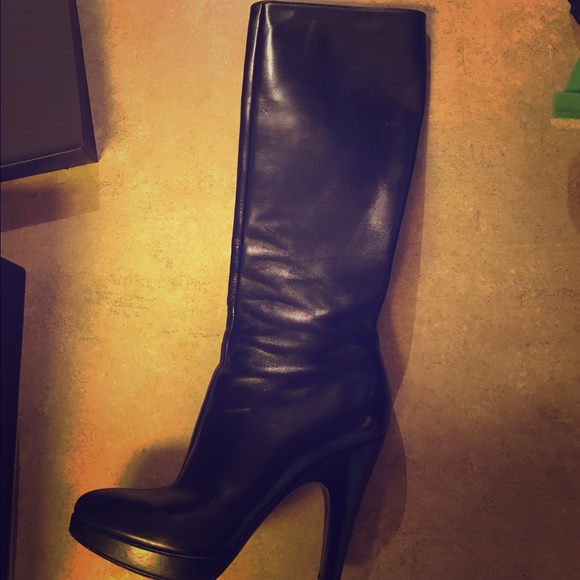 Prada heel knee high boots. Reduced price