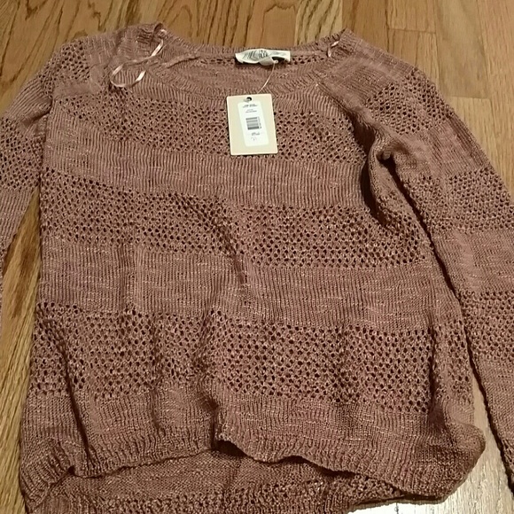 Pink knitted sweater