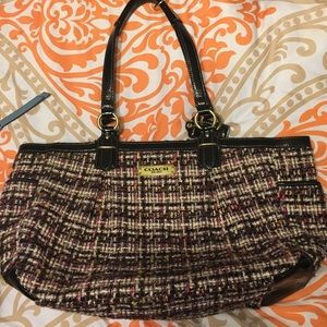 Tweed coach bag