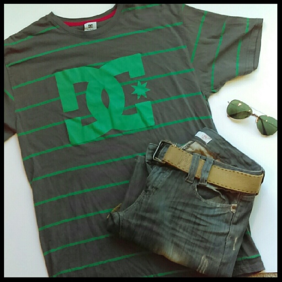 {Mens} DC striped shirt