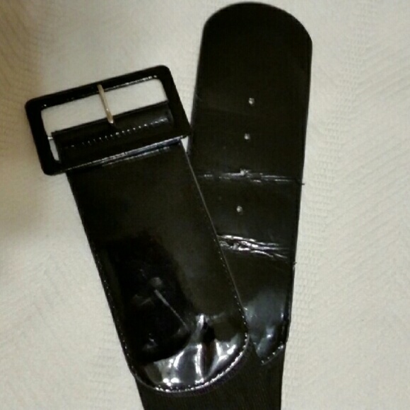 Cato Black patent and elastic belt