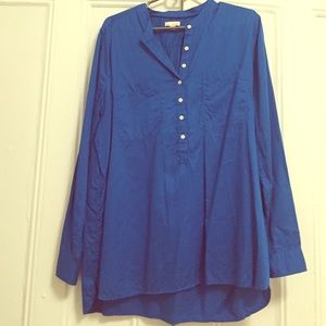 Gap Electric Blue Tunic NWOT