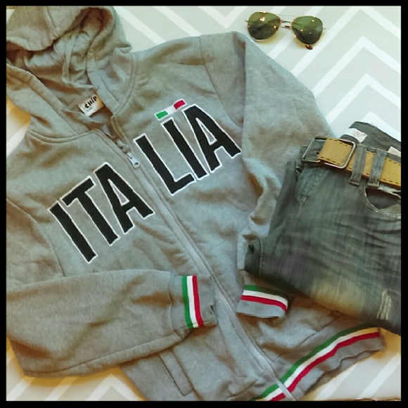 {Mens} Italia zip up hoodie