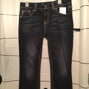 Miss Me Jeans- black distressed denim