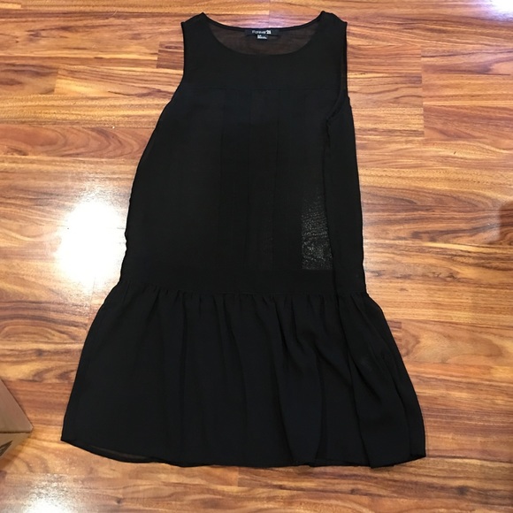 Forever 21 black sheer dress swim cover S small