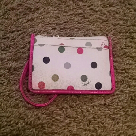Coach mini wristlet/ID holder