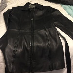 Leather coat