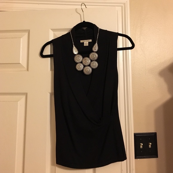 Sleeveless Wrap Sweater Top