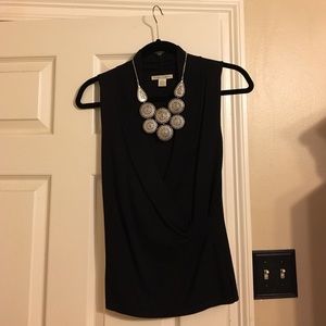 Sleeveless Wrap Sweater Top