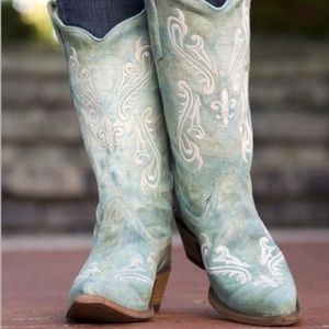Corral Cowgirl Boots turquoise Cortez Cream