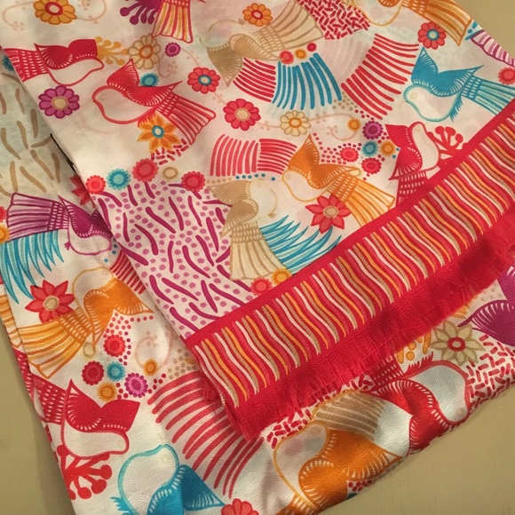 Pineda Covalin 100% Silk Long Scarf NWOT