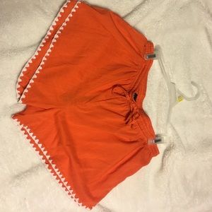Orange flowy shorts