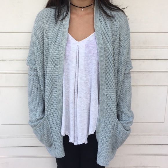 Light Blue Sweater Cardigan