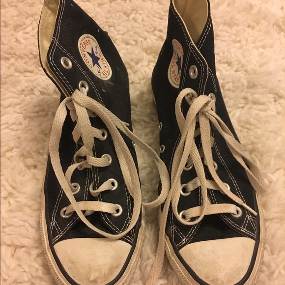 Black high top converse