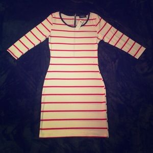 Striped body-con dress