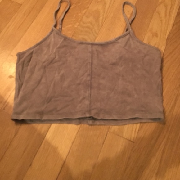 Crop top greenish/brown