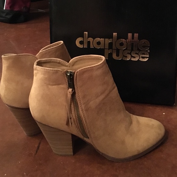 Beige Booties by Charlotte Russe