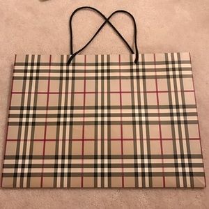 Classic Burberry shopping bag