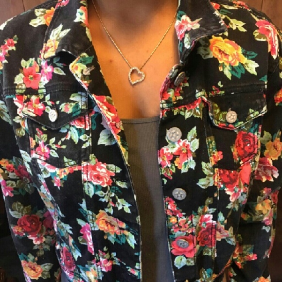 Floral denim