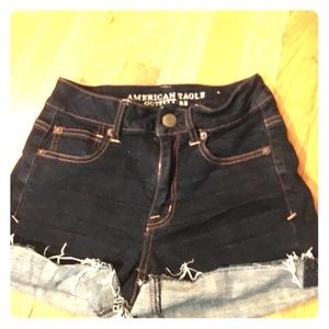 High wasted denim shorts
