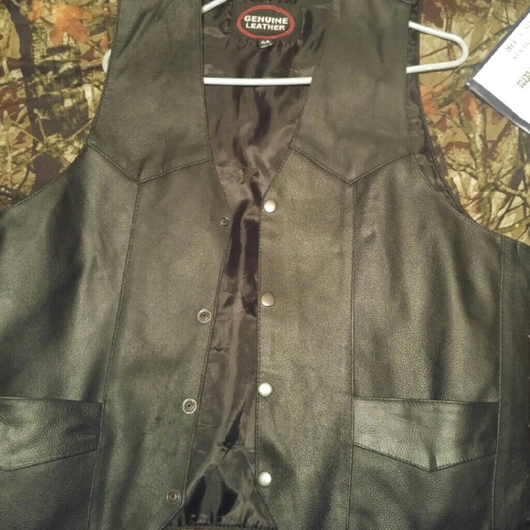 Leather riding vest