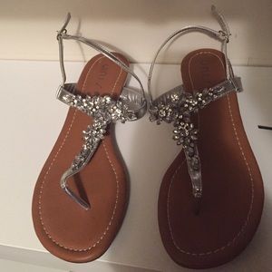 Silver sandals