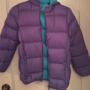 Purple puffy winter jacket